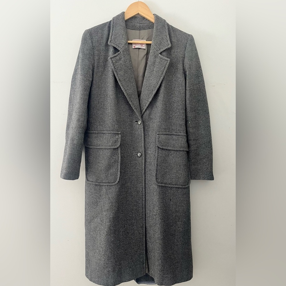 Vintage Pendleton Gray Women's Coat size small/6 made in USA 100% virgin wool